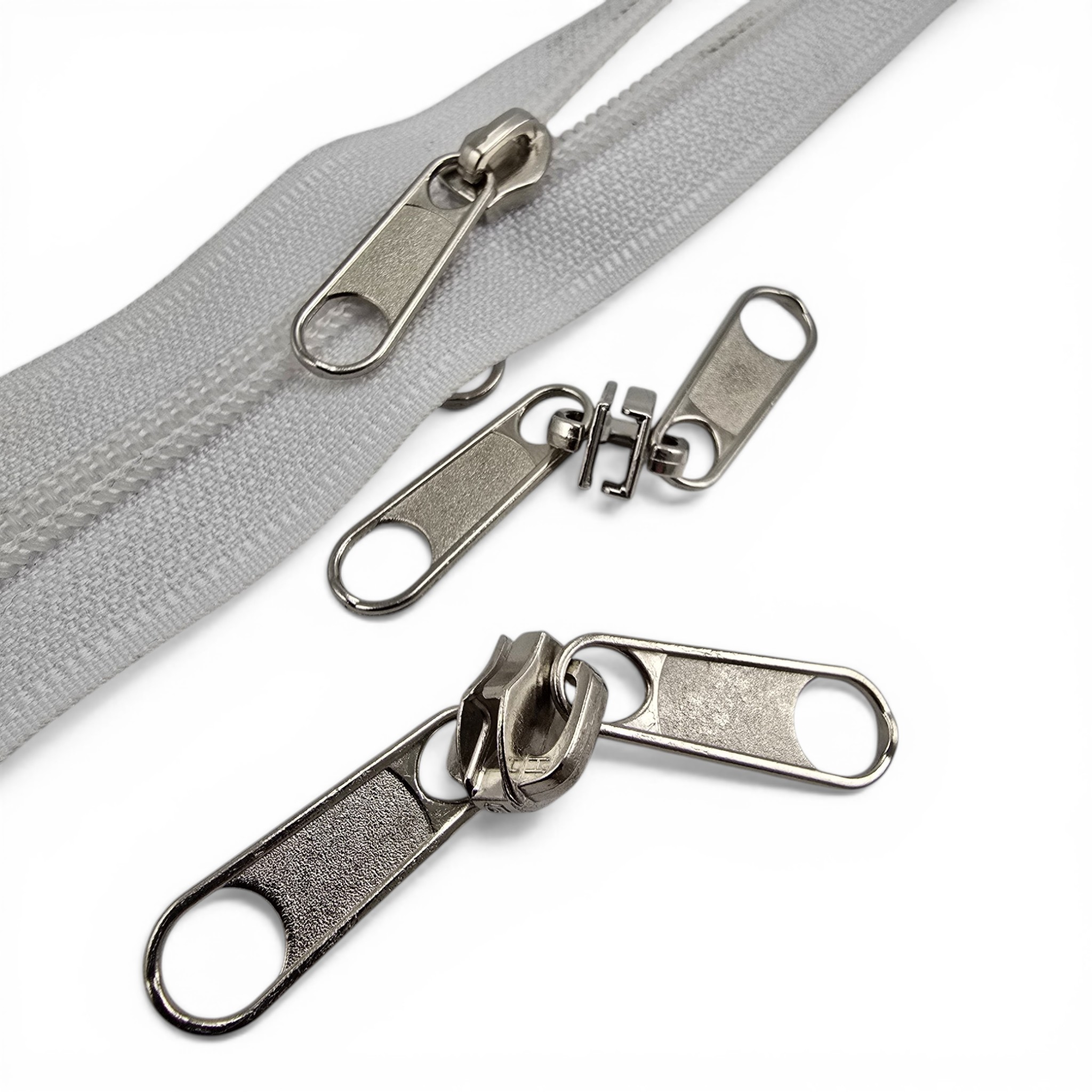 Naylon Fermuar Kursörü Çift Elcikli Tip 10  - Çadır Fermuarı Kursörü - ESB002N10C