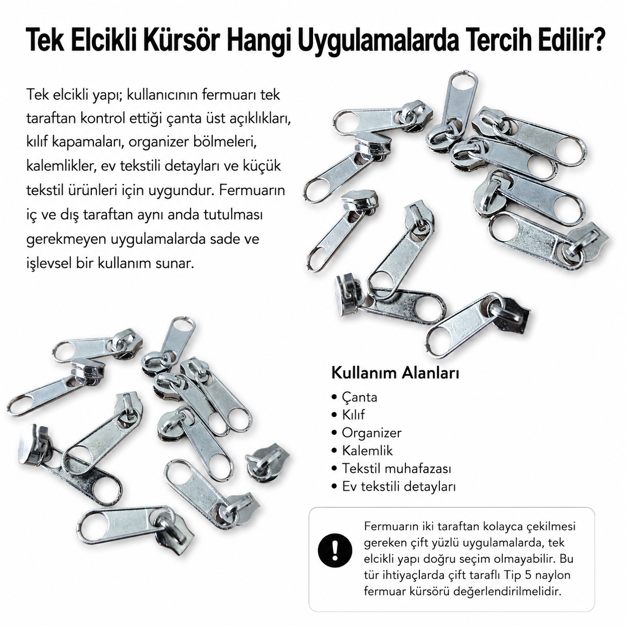 N3 / #3 Single-Pull Nylon Zipper Slider – Nickel Zamak KRSTT5