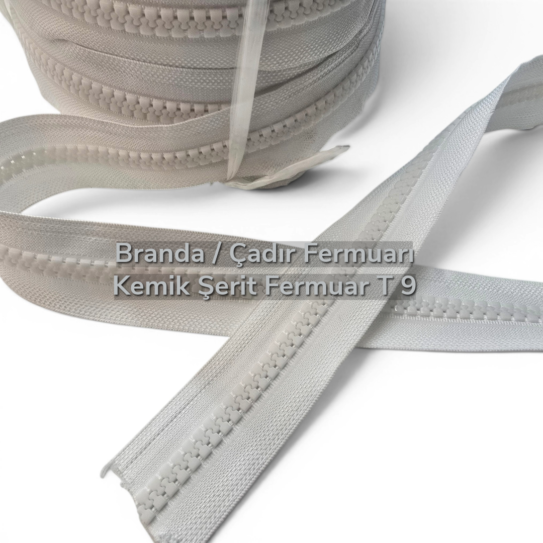 Şerit Fermuarı Branda Çadır  Kemik T 9 -SRTCFT9