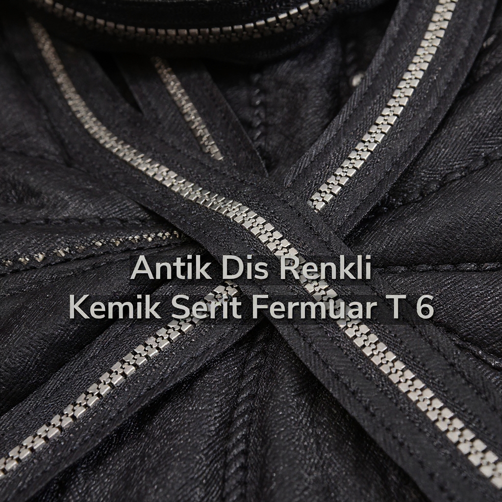 Antik diş rengi ve kemik şeridi ile zarif fermuar, her türlü tasarım için ideal.