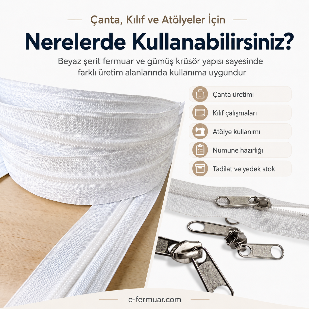 Nylon Tape Zipper Set #5 for Bags, Cases, and Workshops - 100 Metres + 50 Sliders - ST-0009T10-100M50C