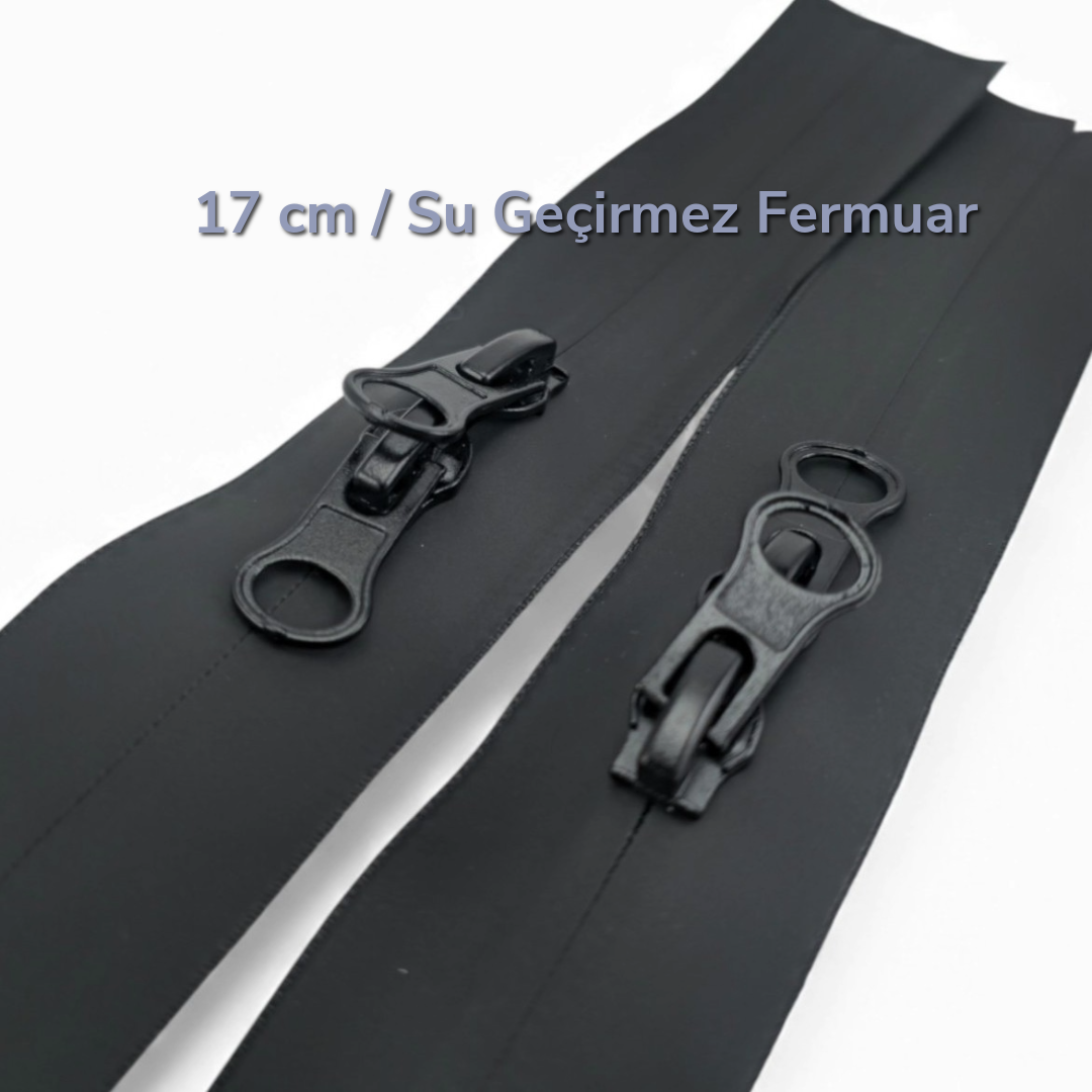 17 cm Tip 10 Su Geçirmez Fermuar | Mont, Çanta ve Outdoor Kullanımı İçin | ZP00017PR