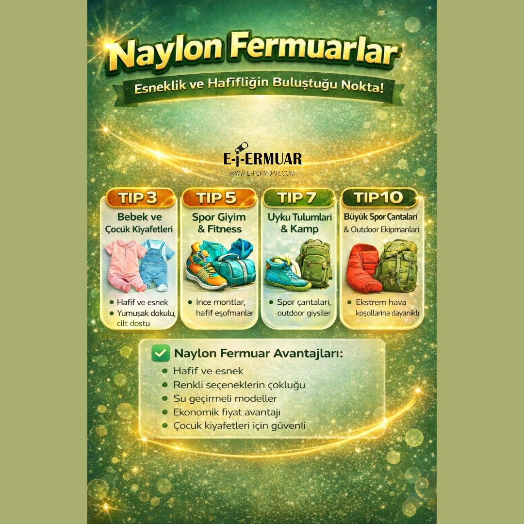 Naylon Fermuar T3 T5 T7 T10 Farkı – Tip Seçim Rehberi | E-Fermuar